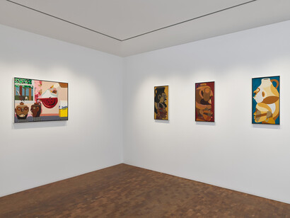 Derrick Adams, Situation comedy, exhibition view. Courtesy of Gagosian