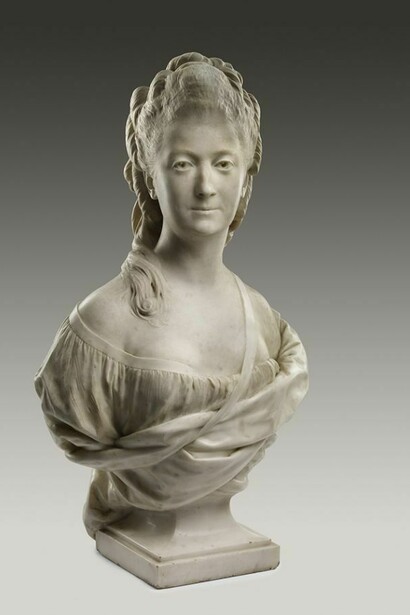 Jean-Antoine Houdon (1741–1828), Madame His, 1775, Marble, The Frick Collection, New York, gift of Mr. and Mrs. Eugene, Victor Thaw, 2007, Photo: Michael Bodycomb