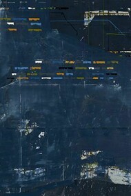 Enrique Brinkmann, Espacio Clasificado, 2013, oil on steel mesh, 158 x 198 cm