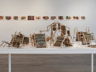 Diego Miccige, Invocaciones, maneras de consagrar el paisaje, exhibition view. Courtesy of Praxis Gallery