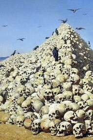"La apoteosis de la guerra", óleo sobre lienzo, Vasily Vereshchagin, 1871