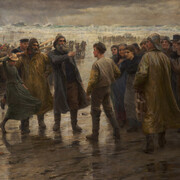 Dorothy Webb Robinson, A Volunteer for the Lifeboat, c.1892, Oil on canvas, 115 x 160 cm, Salford Museum & Art Gallery © Nottingham Castle Museum & Art Gallery | John Hartley, 2015
