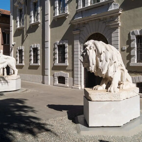 Domenico Ghidoni, Leoni, vista della mostra. Per gentile concessione della Fondazione Brescia Musei