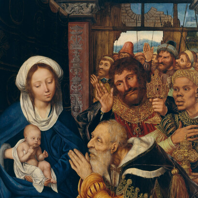 Quinten Metsys (1456/1466–1530), "Adoración de los Reyes Magos", The Metropolitan Museum of Art, Nueva York, EE. UU.