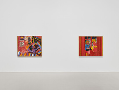 Tal R, domestic, exhibition view. Courtesy of Galerie Max Hetzler