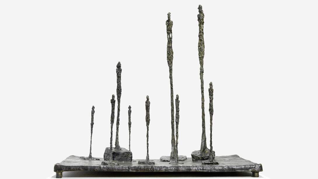 Alberto Giacometti “The Glade, Square, Nine Figures” Bronze, 1950, Archives Fondation Maeght, Saint-Paul de Vence (France)