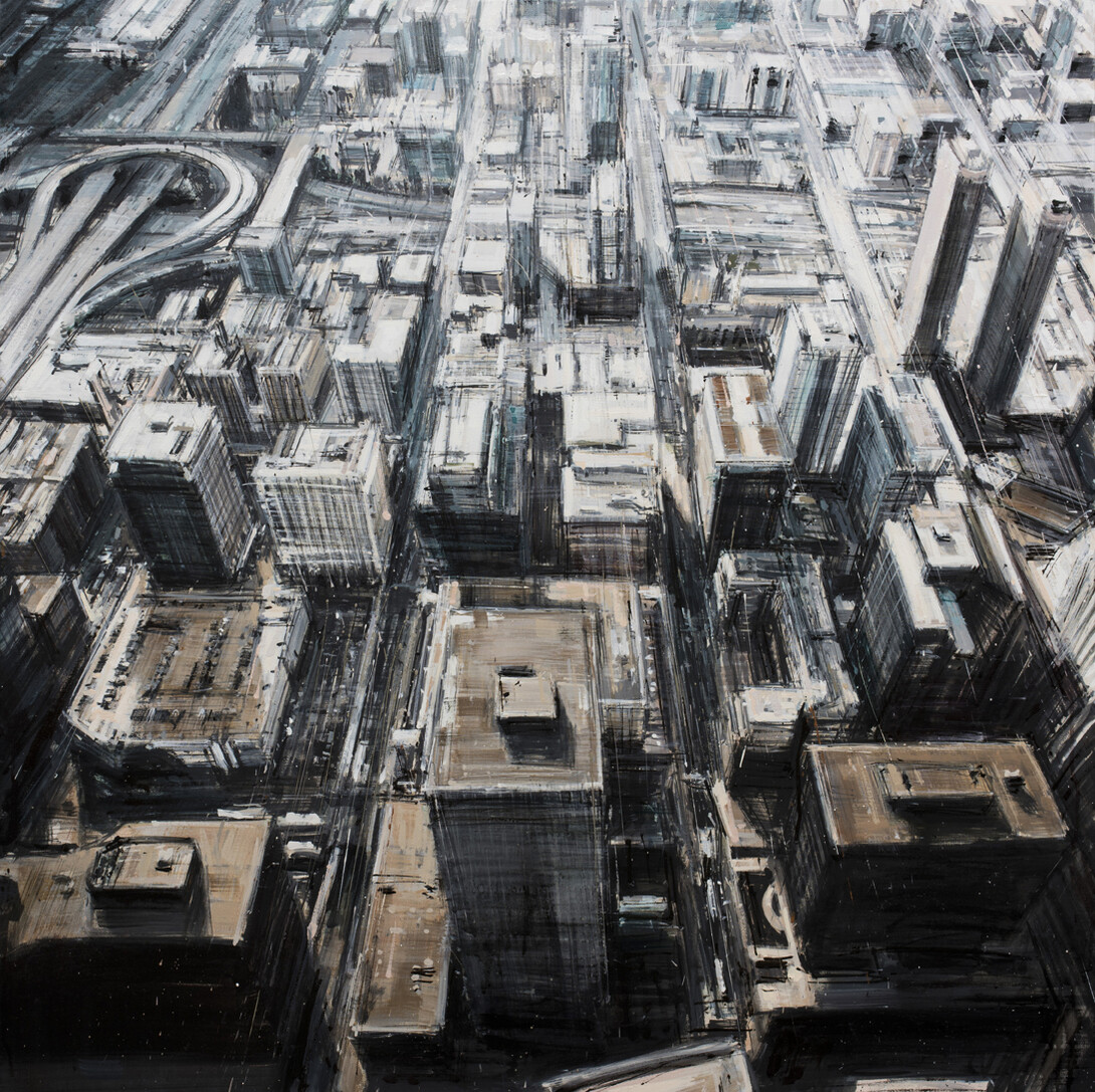 Valerio D'Ospina, Chicago From Above, 91 x 91 cm