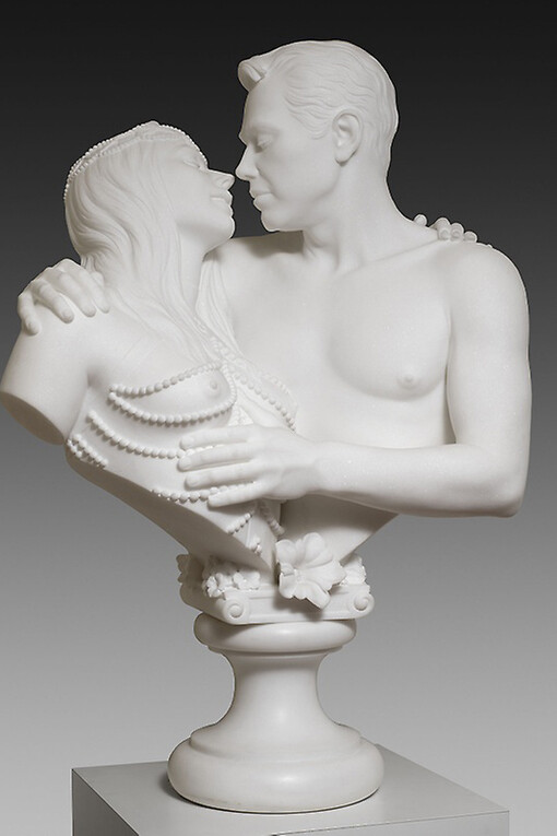 Jeff Koons, American, born 1955, Bourgeois Bust- Jeff and Ilona, 1991
