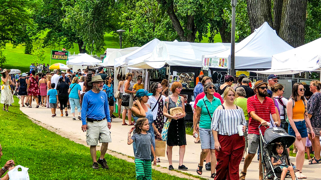 The Powderhorn Art Fair, past edition, exhibition view. Courtesy of the Powderhorn Art Fair 