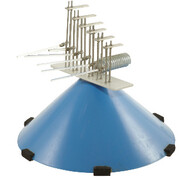 14 Structures sonores et pédagogiques
Bernard (*1917) und François (*1920) Baschet1977/1983ParisStahl, Nirosta-Stahl, Eisen, Duralumin, Glas, Glasfiber, Pappe, Kunststoff, Schaumstoffdiverse Größen; D Schalltrichter 68 cm