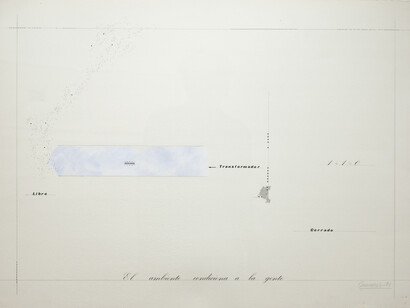 Marie Orensanz, El Ambiente Condiciona A La Gente, 1974. M/M Acrylic Pencil On Paper, 19.68” X 27.56” (50 X 70cm)