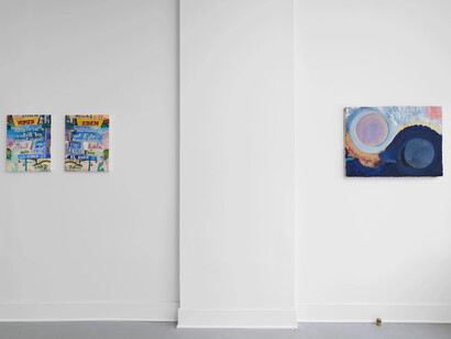 Kerri Ammirata and Emily Davidson, Relay, exhibition view. Courtesy of Mrs. Gallery