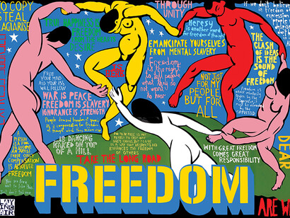 Clay Sinclair, Freedom, 110 x 90cm, acrylic on perspex