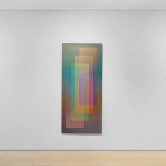Carlos Cruz-Diez, Éditions, exhibition view. Courtesy of Galerie La Patinoire Royale Bach