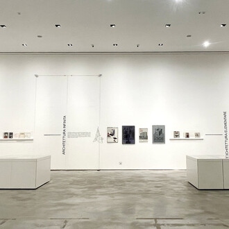 Unbound architecture . Scomposizioni dell'architettura, pagine, progetti, strutture, utopie, vista della mostra. Per gentile concessione del CIAC di Foligno (Centro Italiano Arte Contemporanea)