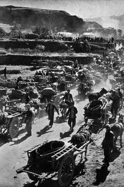 Fotografia de la campaña de fabricación de acero del Gran Salto Adelante en Anyang, Henan, China, 1957