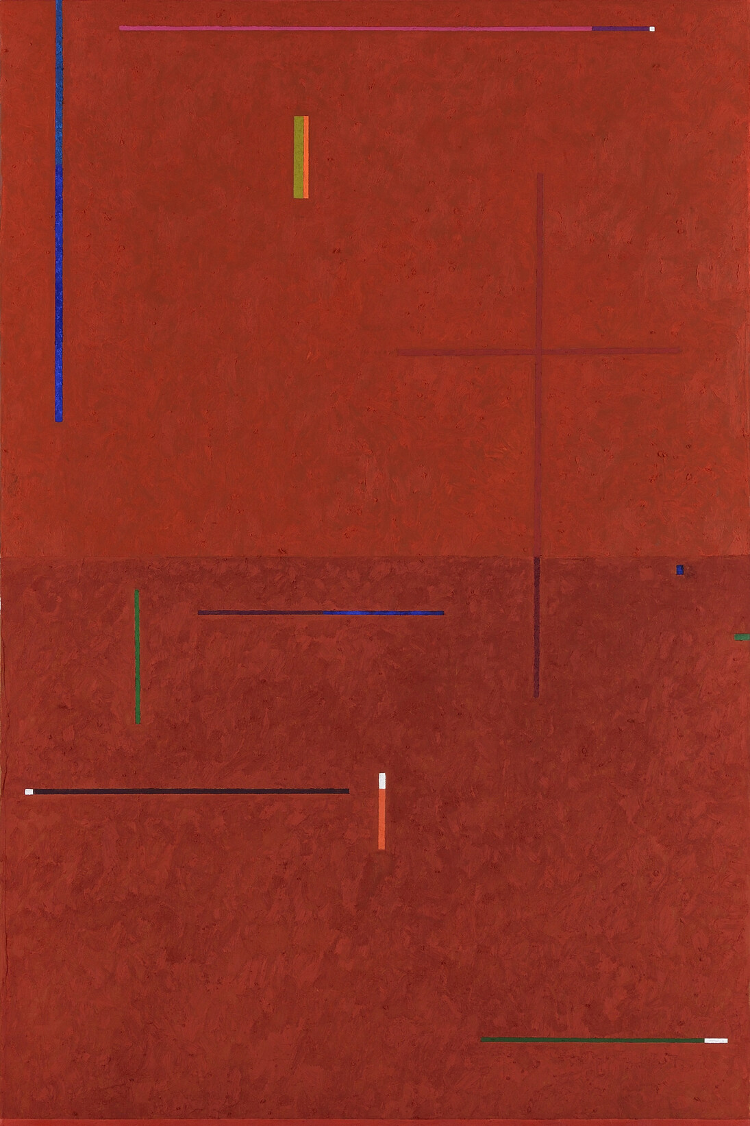 Gonçalo Ivo, Floraison, 2014, 2,10 x 0,70m, huile sur toile, Courtesy Galerie Boulakia
