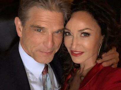 Clayton Norcross and Sofia Milos