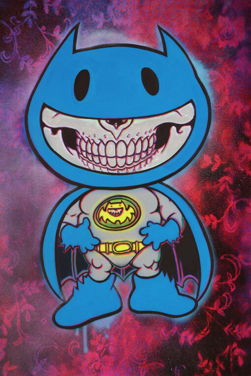 Speedy Graphito, Ron English, & Fidia Falaschetti. Courtesy of Fabien Castanier Gallery