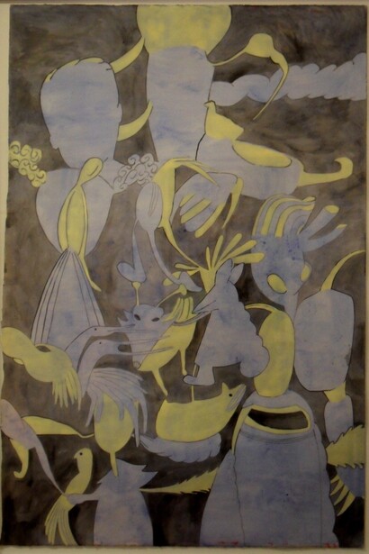 Luis Silverinha. Untitled, 2015. Gouache on paper. 140 x 92 cm
