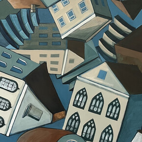 Noor Bahjat, Vertigo skyline (detail), 2025. Courtesy of Artbooth Gallery