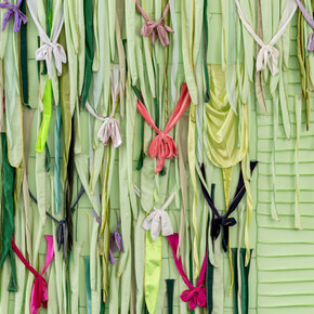 Anthony Akinbola, Ghillie suit (detail), 2025. Courtesy of Sean Kelly Gallery