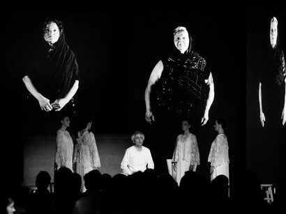 Shoja Azari, Mohsen Namjoo, Shirin Neshat - Passage through the world. Photo credit: Luciano Romano