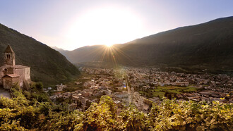 Un paesaggio della Valtellina