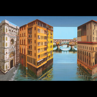 Patrick Hughes, Florentine. Courtesy of the artist and M.S. Rau Antiques