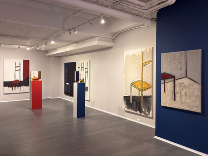 Bilal Chahal, Khronos and Kairos, exhibition view. Courtesy of La Balsa Gallery