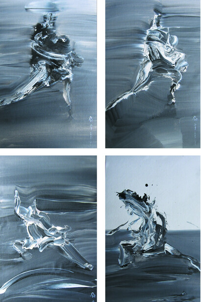 邓宇 武学系列四联画2（45cmX30cm X4）2007 - detail