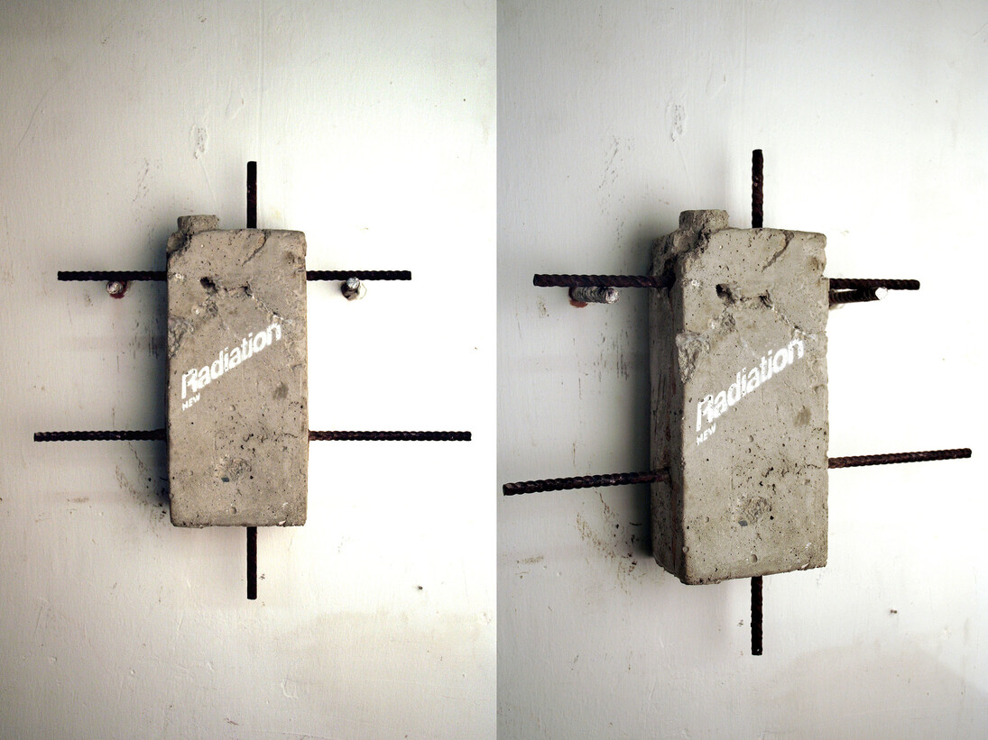 Andrea Francolino, Radiation, 2012, concrete, 30 x 30 x 6 cm
