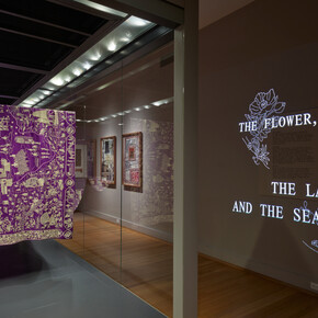 The flower, the labor, and the sea, exhibition view. Courtesy of Risd Museum