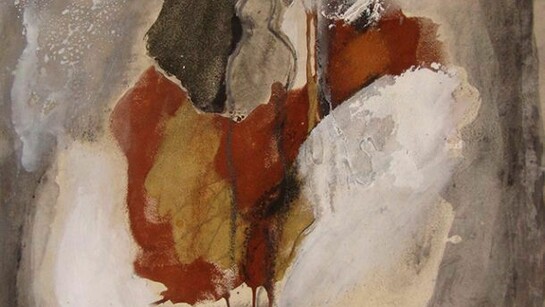 Margareth Dorigatti, Erlkönig, 2012-13, Mischtechnik auf Papier auf Leinwand, Tecnica mista su carta intelata, 60 x 80 cm