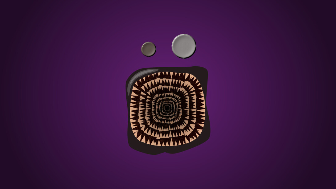 Representación frontal de una lamprea