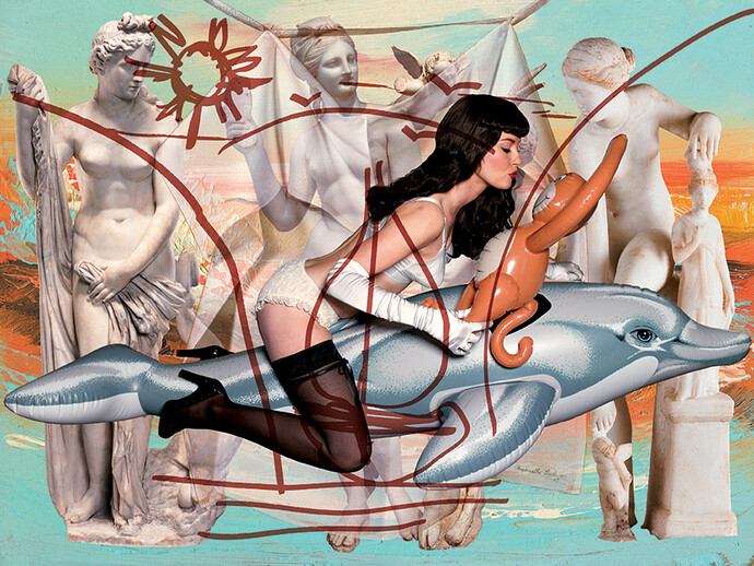 Antiquity 3, 2009-2011 [Antiquité 3], Huile sur toile, Photo : Tom Powel Imaging, Collection particulière, Courtesy Fundación Almine y Bernard Ruiz-Picasso Para El Arte © Jeff Koons