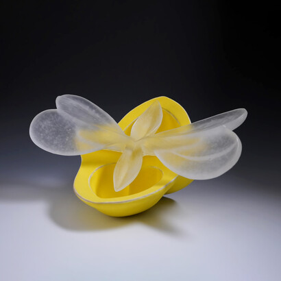 Tashima Etsuko 田嶋悦子, Cornucopia 09-Y12, 2009, stoneware glass, H8.6"xW16.5"xD14.1 inches. Courtesy of Dai Ichi Arts, NYC