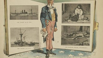 En el litigio con España por Cuba, algunos medios adoptaron una posición sensacionalista publicando noticias y viñetas que podrían ser tachadas de "fake news" con el solo propósito de movilizar a la opinión pública a favor de la guerra
