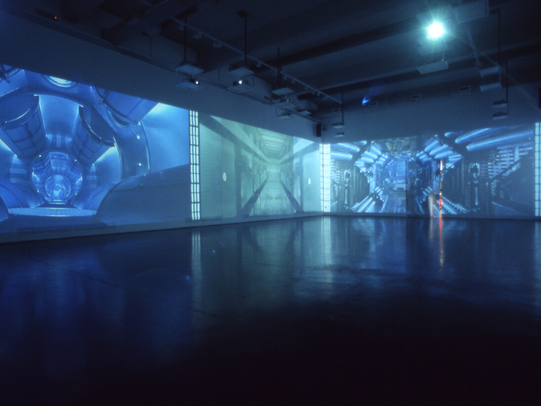 Sarah Ciracì Oh my God is full of stars, 2004, 12 video projections on walls with audio from movies. 5 environments. 21 minutes, MACRO Museum, Roma. 