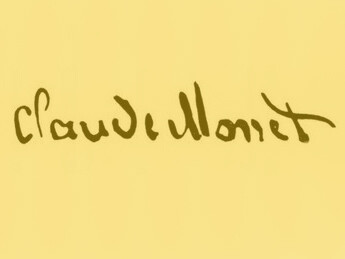 La firma del pittore Claude Monet