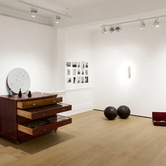 The studio of Felicity Powell, exhibition view. Courtesy of Richard Saltoun Gallery