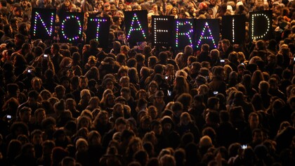 Manifestación en París tras los atentados sufridos por la capital francesa en noviembre de 2015