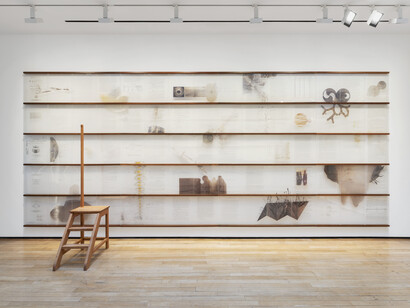 Jitish Kallat, Point of incidence, vue de l'exposition. Avec l'aimable autorisation de Templon