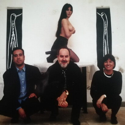 In fondo Fulvia Lorenzetti, seduti: Antonio Arévalo, Bigas Luna ed Emma Politi