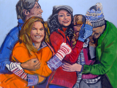 Walter Robinson, Lands’ End Friends and Family, 2014, Acrylic on canvas, 30 x 40 inches (76.2 x 101.6 cm), Courtesy LYNCH THAM, New York
