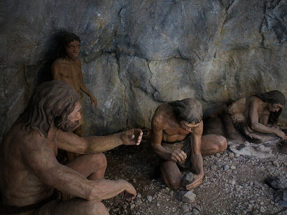 Museo della Moravia, diorama del Padiglione Anthropos di Brno che illustra le dinamiche di un gruppo preistorico