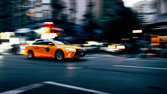 Taxi con energía alternativa en la ciudad de Nueva York, Estados Unidos
