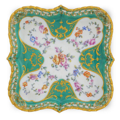 Sèvres Porcelain Manufactory, Tray (plateau carré à jour), 1758. Courtesy of NOMA