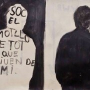 Pere Llobera, "El motllo de tot el que diuen de mi", 2013, Óleo sobre lienzo, 70 x 100 cm