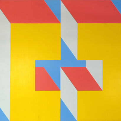 Miriam Schapiro, Normal heights (detail), 1969. Courtesy of Eric Firestone Gallery